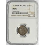 15 kopiejek = 1 złoty 1835 MW Warszawa - NGC MS63 