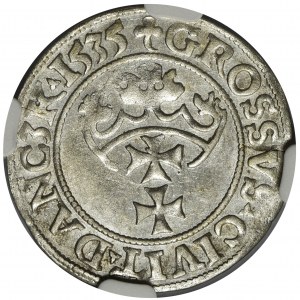 Zygmunt I Stary, Grosz Gdańsk 1535 - NGC AU58