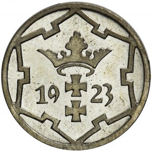 Wolne Miasto Gdańsk - 5 fenigów 1923 - stempel lustrzany 
