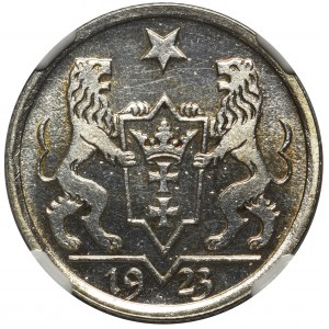 Wolne Miasto Gdańsk - 1 gulden 1923 NGC PF64 - stempel lustrzany 