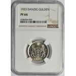 Wolne Miasto Gdańsk - 1 gulden 1923 NGC PF64 - stempel lustrzany 