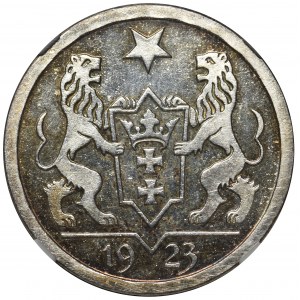 Wolne Miasto Gdańsk - 2 guldeny 1923 NGC PF63 - stempel lustrzany 