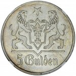 Wolne Miasto Gdańsk - 5 guldenów 1923 NGC PF62 - stempel lustrzany 