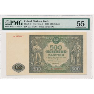 500 złotych 1946 -Dz- PMG 55 - seria zastępcza