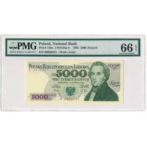 5.000 złotych 1982 -B- PMG 66 EPQ 