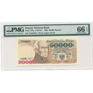 50.000 złotych 1993 -T- PMG 66 EPQ