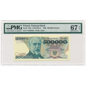 500.000 złotych 1990 -C- PMG 67 EPQ - rzadsza seria