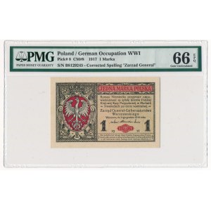 1 marka 1916 Generał -B- PMG 66 EPQ