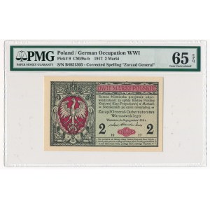 2 marki 1916 Generał -B- PMG 65 EPQ