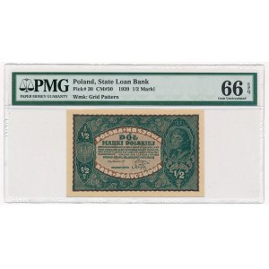 1/2 marki 1920 - PMG 66 EPQ 