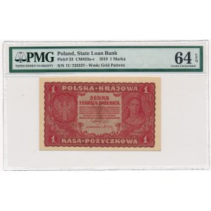 1 marka 1919 - I Serja U - PMG 64 EPQ