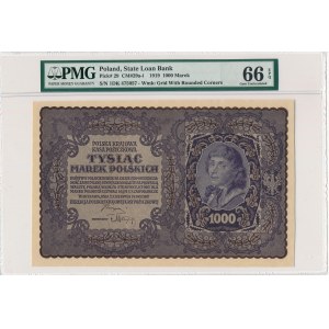 1.000 marek 1919 -I Serja DK- PMG 66 EPQ