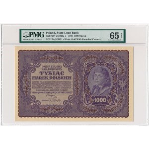 1.000 marek 1919 -I Serja BA - PMG 65 EPQ