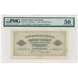 500.000 marek 1923 -AC 6 cyfr ❊ - PMG 50 