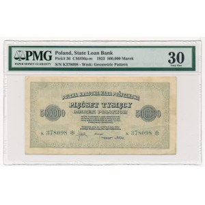 500.000 marek 1923 -K 6 cyfr ❊ - PMG 30 - rzadka odmiana 