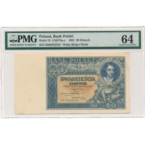 20 złotych 1931 -D.H- PMG 64