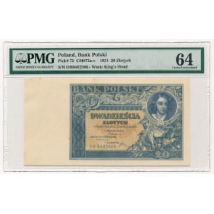 20 złotych 1931 -D.H- PMG 64