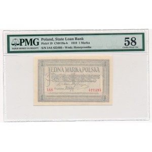 1 marka 1919 -IAS- PMG 58 