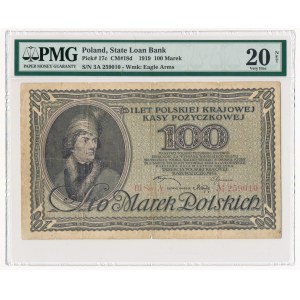 100 marek 1919 III Ser. A - PMG 20 