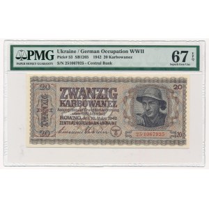 Ukraine 20 karbovantsiv 1942 - PMG 67 EPQ