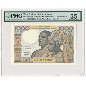 Afryka Zachodnia - Senegal - 1.000 franków (1959-65) - PMG 55