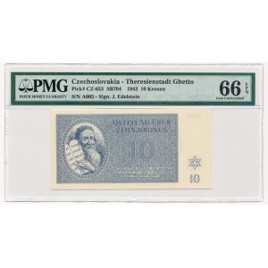 Czechosłowacja - Getto Terezin - 10 koron 1943 - PMG 66 EPQ