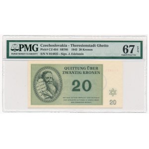 Czechosłowacja - Getto Terezin - 20 koron 1943 - PMG 67 EPQ
