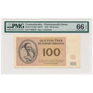 Czechosłowacja - Getto Terezin - 100 koron 1943 - PMG 66 EPQ