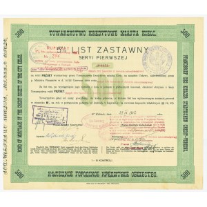 5% List Zastawny - Towarzystwo Kredytowe Miasta Kielc - 500 rubli 1902 - rzadki