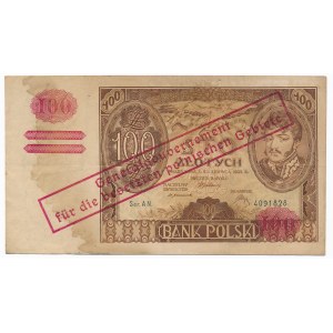 100 złotych 1932(9) -X- przedruk okupacyjny -AN- bardzo rzadki 