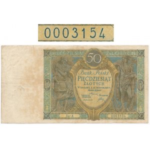 50 złotych 1925 - A 0003154 - niski numer seryjny 