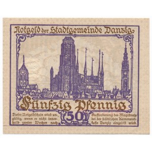 Gdańsk 50 fenigów 1919 - fioletowy 