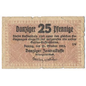Gdańsk 25 fenigów 1923 Październik