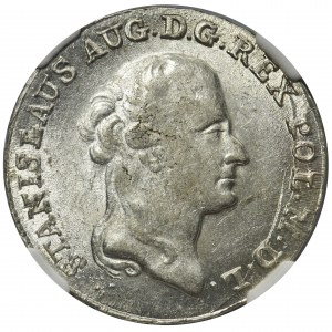 Poniatowski, Dwuzłotówka 1792 E.B - NGC AU58