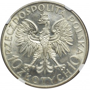 Sobieski 10 złotych 1933 - NGC MS65