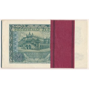 Paczka bankowa - 20 x 50 złotych 1940 -A- prawdziwa gratka