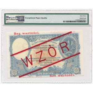 100 złotych 1919 WZÓR - PMG 63 EPQ - wysoki nadruk