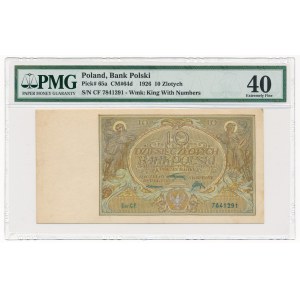 10 złotych 1926 Ser.CE - PMG 40 - rzadki w tym stanie zachowania
