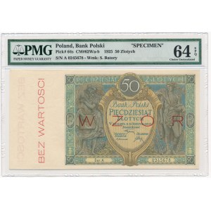 50 złotych 1925 - A - Wzór - PMG 64 EPQ