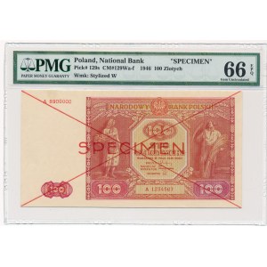 100 złotych 1946 SPECIMEN -A- PMG 66 EPQ