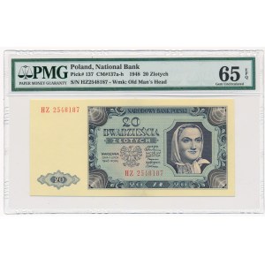 20 złotych 1948 -HZ- PMG 65 EPQ