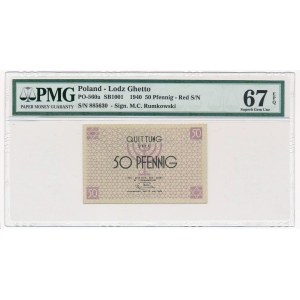 50 fenigów 1940 czerwony numerator - PMG 67 EPQ