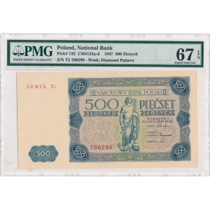 500 złotych 1947 -T2- PMG 67 EPQ 