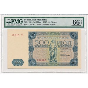 500 złotych 1947 -T2- PMG 66 EPQ 