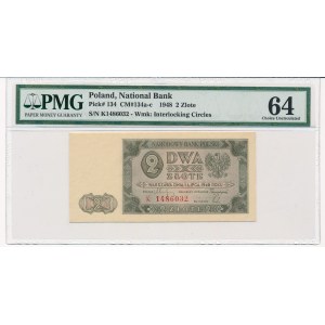 2 złote 1948 -K- PMG 64 