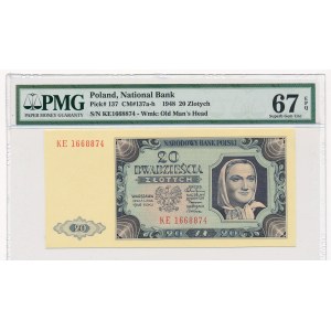 20 złotych 1948 -KE- PMG 67 EPQ