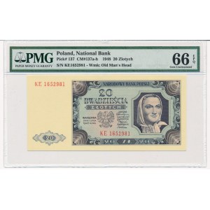20 złotych 1948 -KE- PMG 66 EPQ