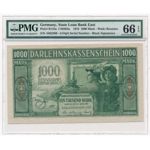 Kowno 1.000 marek 1918 6 cyfr - PMG 66 EPQ