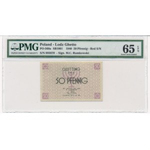 50 fenigów 1940 czerwony numerator - PMG 65 EPQ