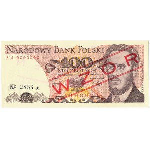 100 złotych 1979 WZÓR EU 0000000 No.2854 